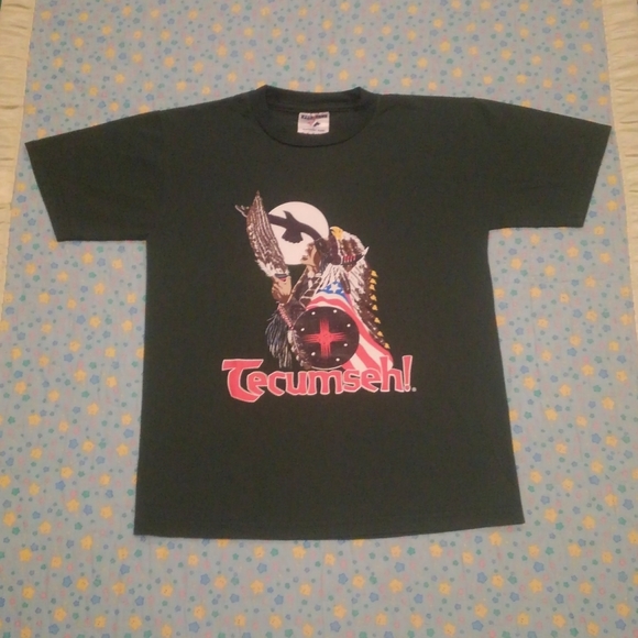 🦅🇺🇸🌌🌙 Tecumseh 🔥 💎 Shirt Youth Medium ✨ Native American 🌎 Eagle Moon ⭐ - Picture 1 of 8